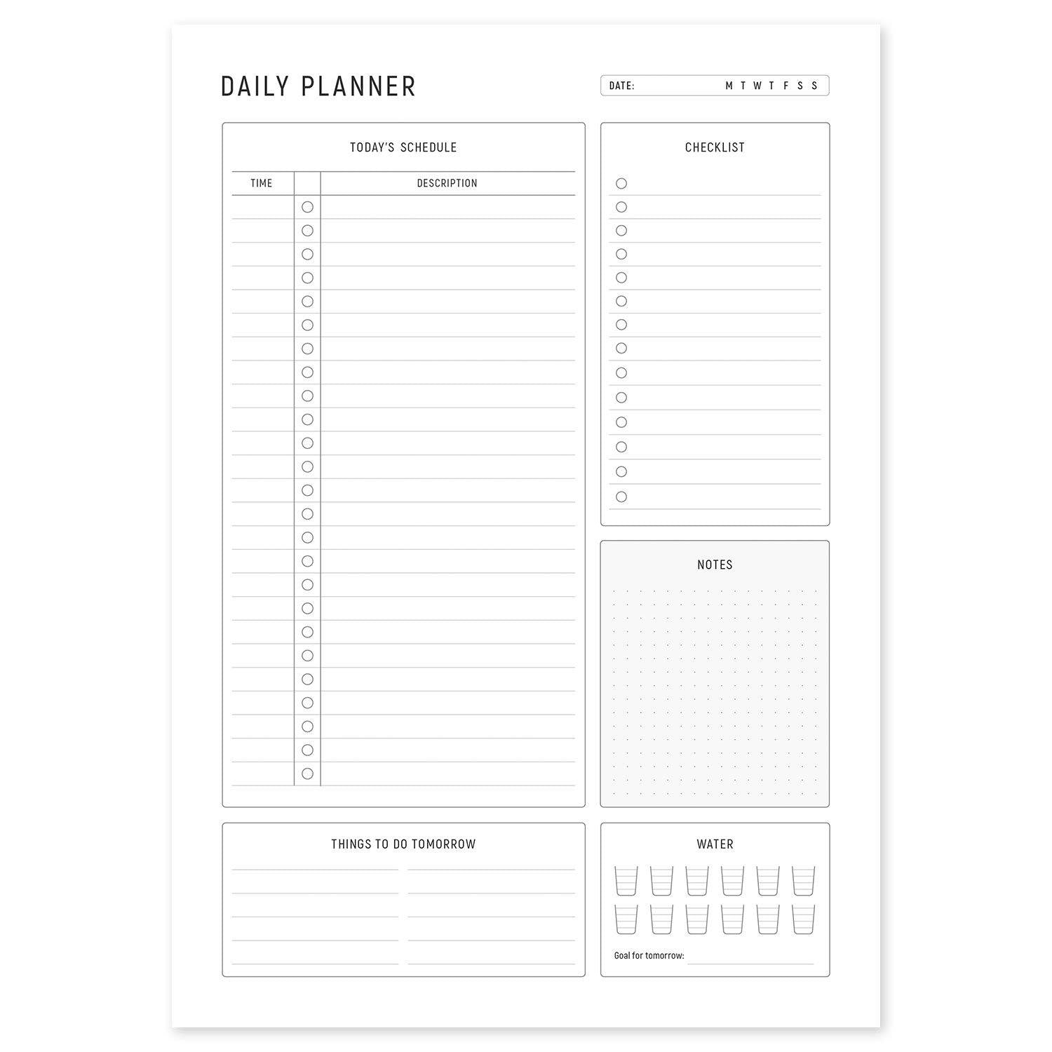 A4 Daily Planner Pad - Portrait, 32 Sheets – Dotgrid