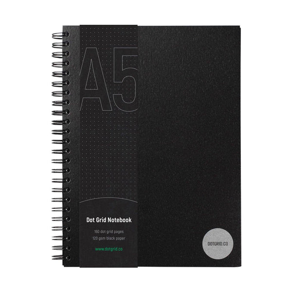 Black Paper Dot Grid: Simple Black Notebook With Black Pages, Good For  white Ink, 110 Pages 8.5 x 11 For Hand Lettering And Creativity, Dotted   Pens, Markers