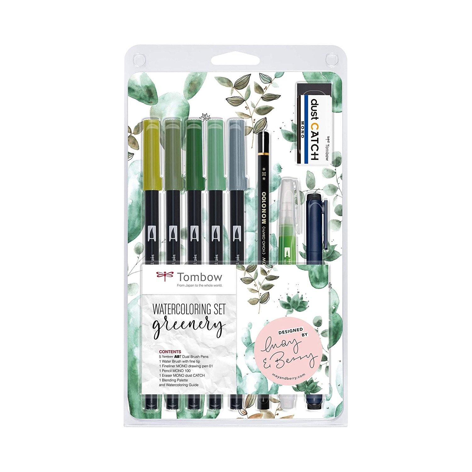 Tombow Watercolour Set - Greenery - Dotgrid